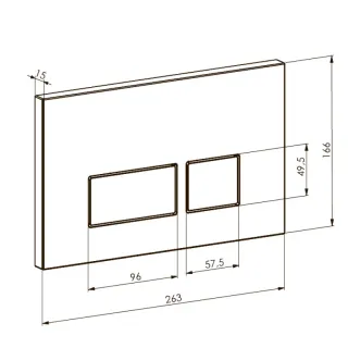 Кнопка смыва Boheme 664-GM оружейная сталь